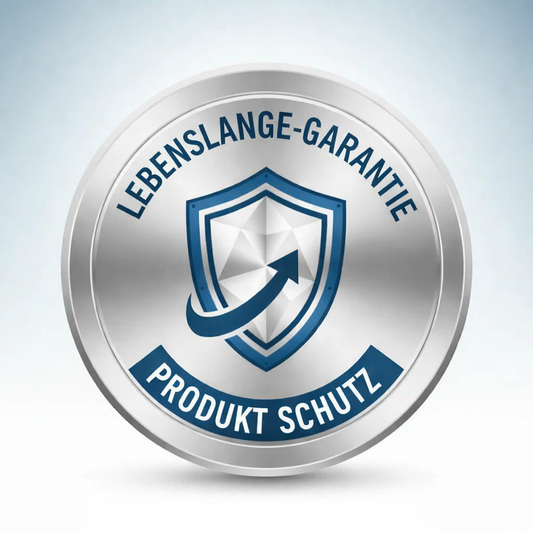 Lebenslange Garantie + kostenloser Ersatz